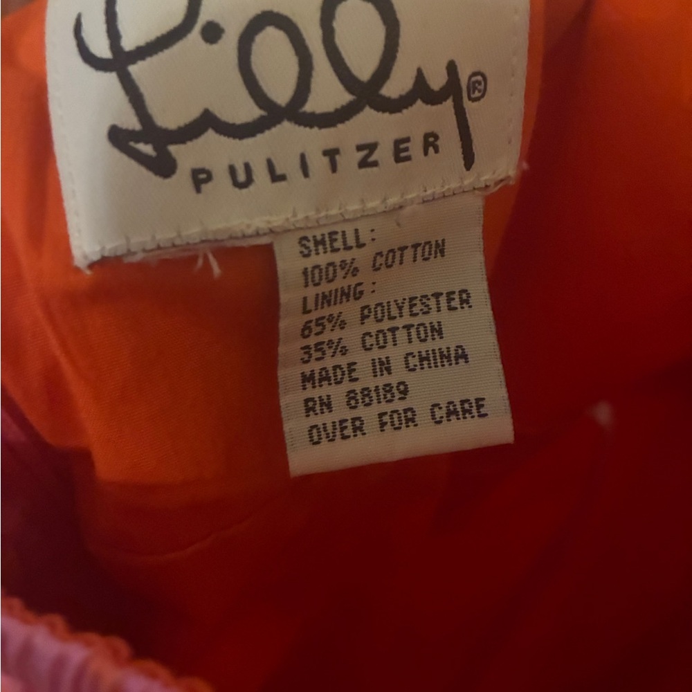 🌺 Vintage Lilly Pulitzer Pink & Orange Halter Mini Dress, Size 4 🌺 - Picture 6 of 7